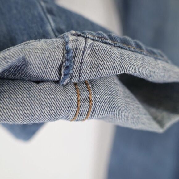 Levi's 505 Straight Fit Blue Denim Stone Wash Mid‎ Rise Jeans 39/29 Tag 38/30 - Picture 3 of 8